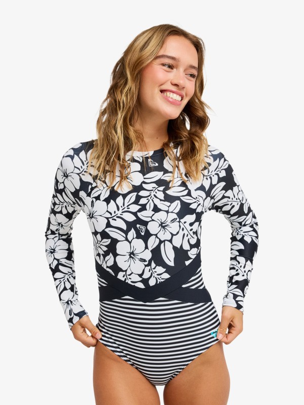 0 Summer Surf - Eendelig Badpak met Lange Mouw voor Dames Multi ERJWR03924 Roxy