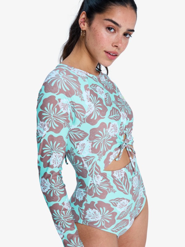 1 Beach Essentials - Long Sleeve One-Piece Swimsuit for Women Brown ERJWR03925 Roxy