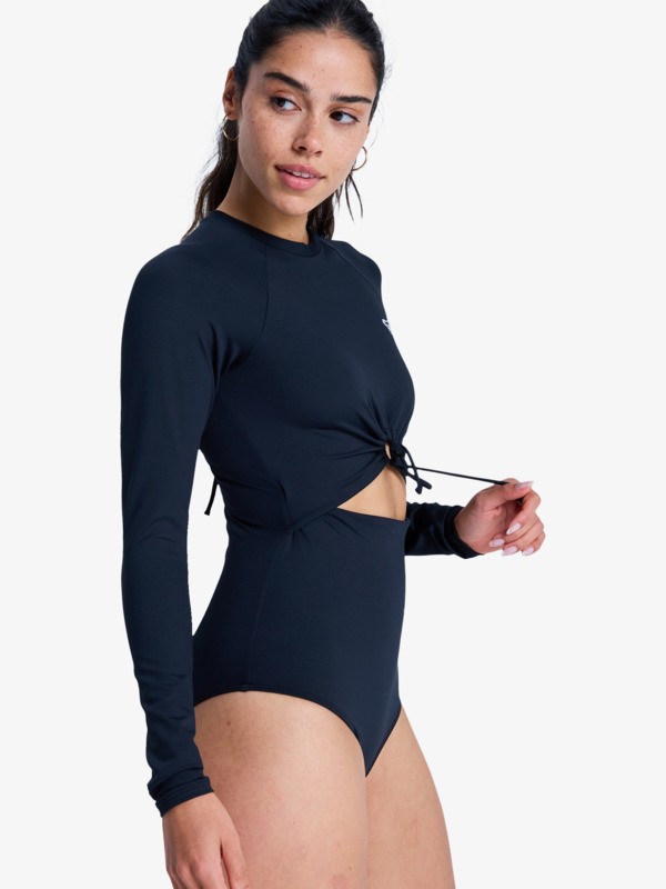 1 Beach Essential - Long Sleeve One-Piece Swimsuit for Women Black ERJWR03935 Roxy