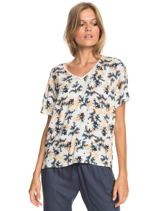 3 Hey Now - Short Sleeve Top for Women White ERJWT03464 Roxy