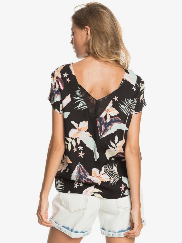 4 Paradise Stories - Camisa de viscosa con manga corta para Mujer  ERJWT03467 Roxy