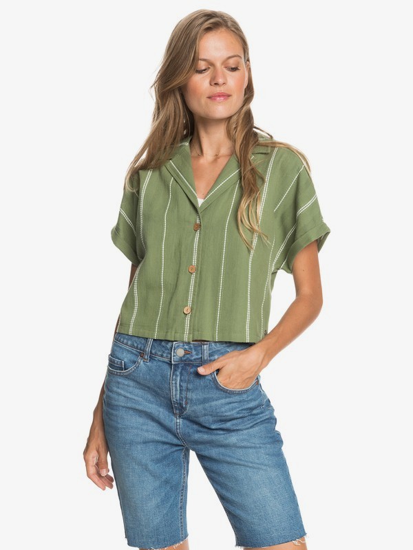 0 Winter Catcher - Camisa de manga curta para Mulher Verde ERJWT03472 Roxy