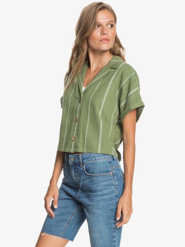 1 Winter Catcher - Camisa de manga curta para Mulher Verde ERJWT03472 Roxy