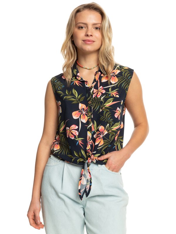 Maglietta Donna Roxy Epic Afternoon – Cotone Biologico, Vestibilità Morbida, Girocollo Con Maniche Arrotolabili