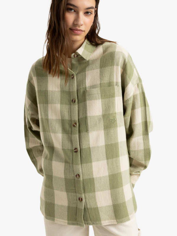 5 Lets Get Away - Long Sleeves Shirt for Women Green ERJWT03631 Roxy