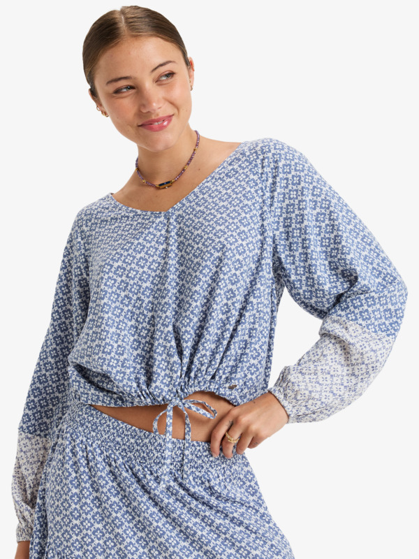 0 Nomadic Mood - Blusa fluida para Mulher Branco ERJWT03636 Roxy