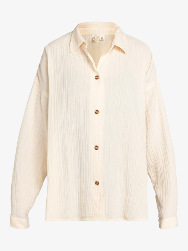 12 Morning Time - Long Sleeves Shirt para Mulher Beige ERJWT03639 Roxy