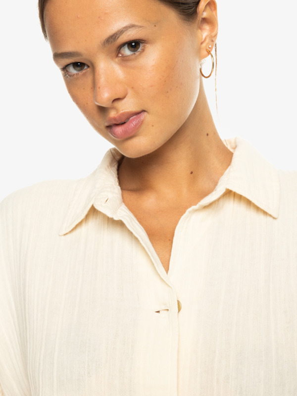 8 Morning Time - Long Sleeves Shirt para Mulher Beige ERJWT03639 Roxy