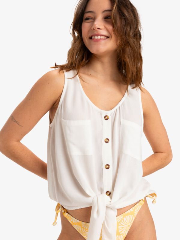 0 Tropical Hill - Easy Top for Women White ERJWT03668 Roxy