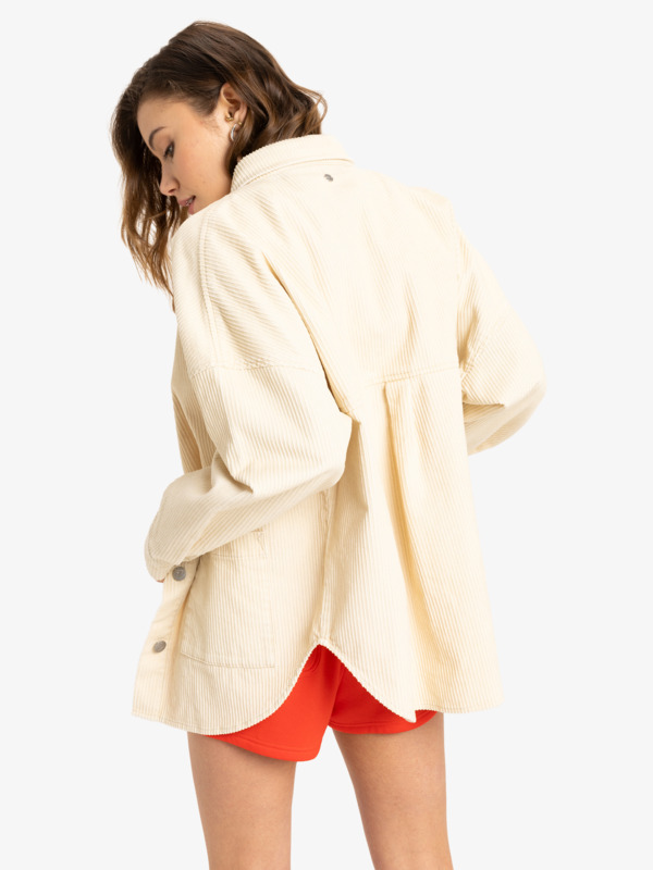 4 Kick Back - Langärmlige Hemdjacke für Frauen Beige ERJWT03673 Roxy