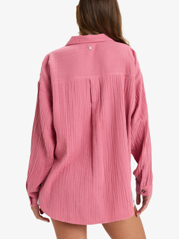 2 Morning Time - Oversize Hemd für Frauen Rosa ERJWT03674 Roxy