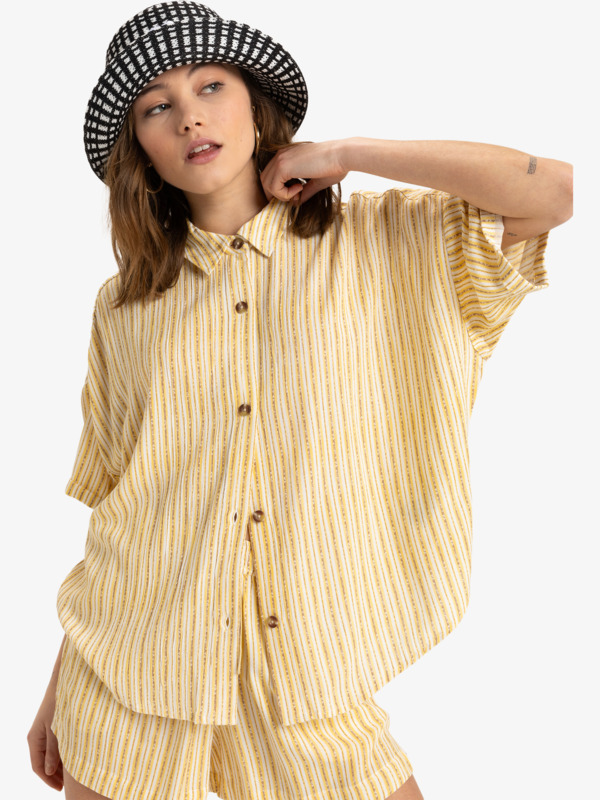 0 Beach Nostalgia - Short Sleeves Shirt para Mulher Branco ERJWT03680 Roxy