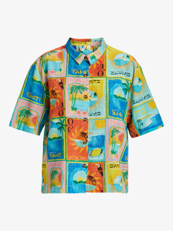 5 Atlas Another Sun - Short Sleeves Shirt for Women Blue ERJWT03681 Roxy