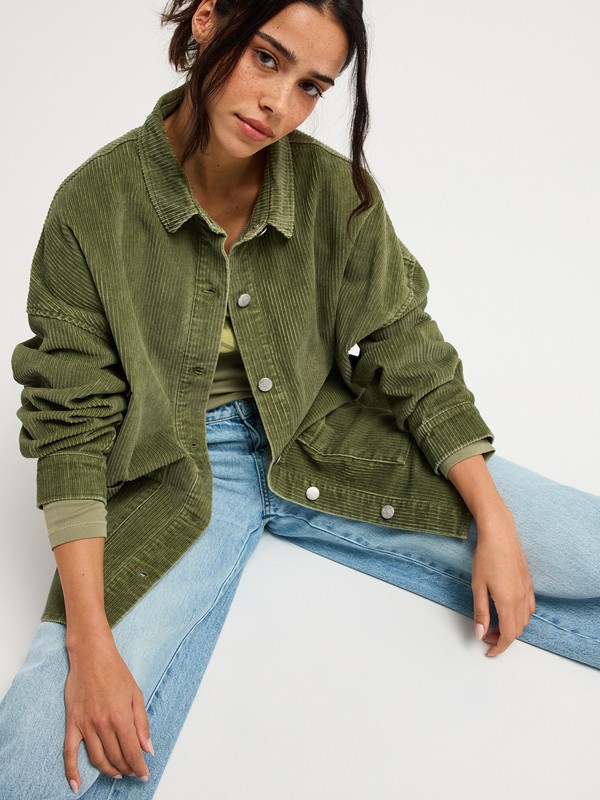 0 Kick Back Washed Green ERJWT03697 Roxy