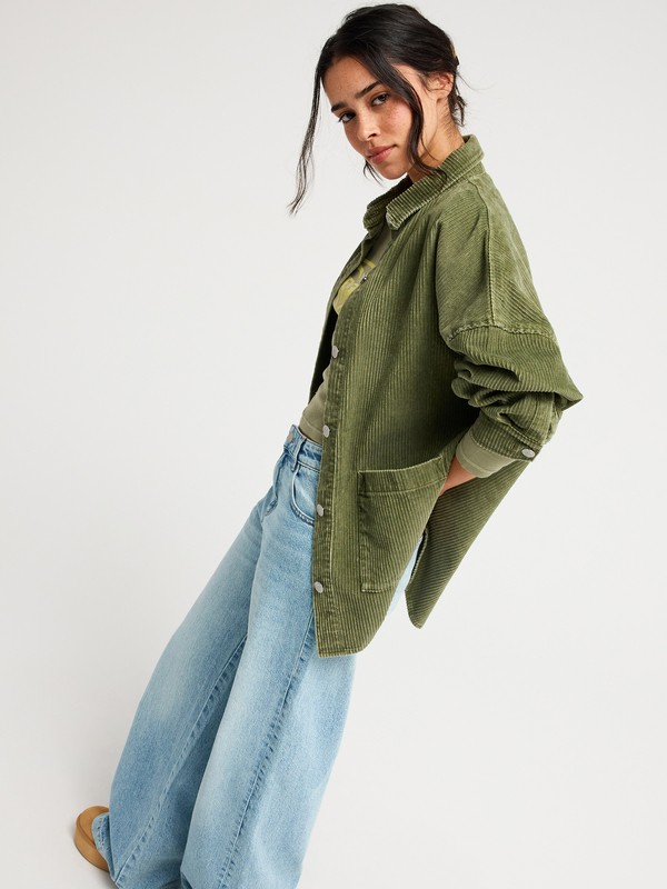 2 Kick Back Washed Green ERJWT03697 Roxy