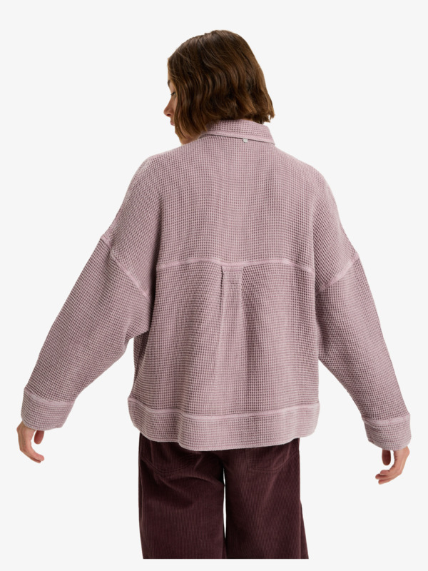 3 Hike Away - Long Sleeve Collared Button Up Shirt for Women Purple ERJWT03706 Roxy