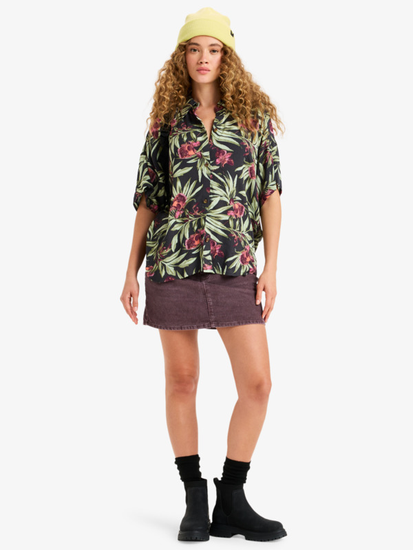 5 Beachy Nostalgia Crinkle - Chemise manches courtes pour Femme Noir ERJWT03716 Roxy