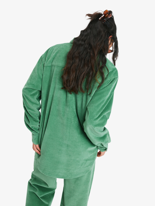5 Let It Go Cord - Camisa de manga larga para mujer Verde ERJWT03722 Roxy
