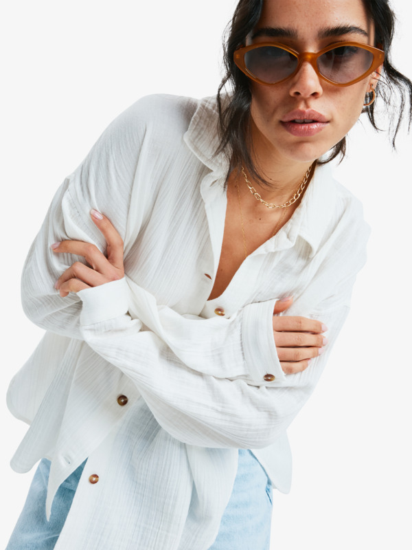 8 Morning Time - Chemise manches longues pour Femme Blanc ERJWT03725 Roxy