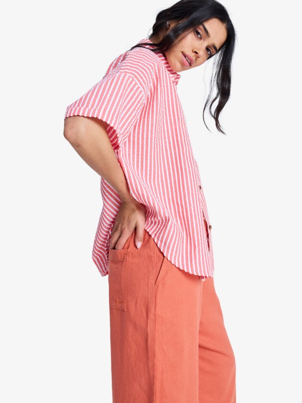 2 Beachy Nostalgia - Camisa de manga curta para Mulher Vermelho ERJWT03738 Roxy