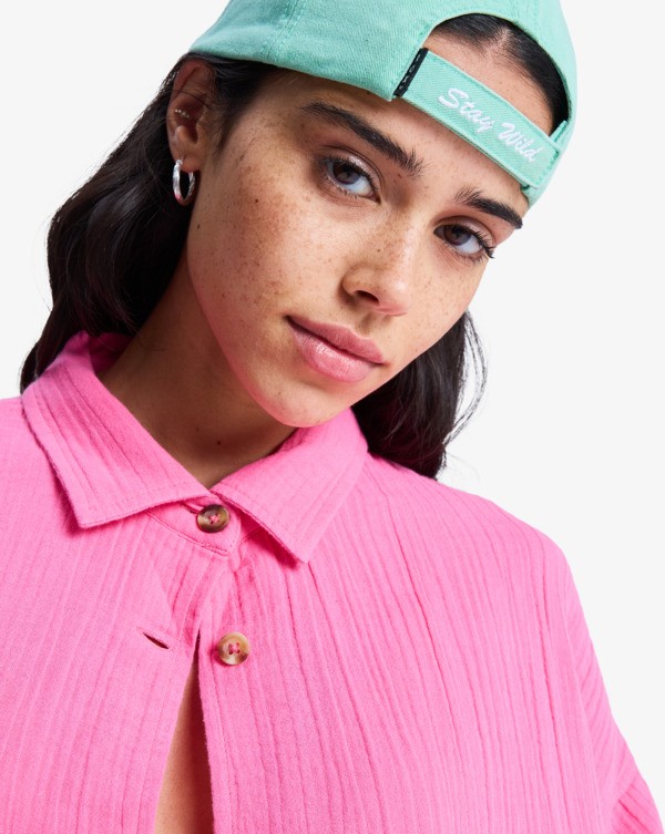 2 Morning Shine - Camisa de manga comprida para Mulher Pink ERJWT03739 Roxy