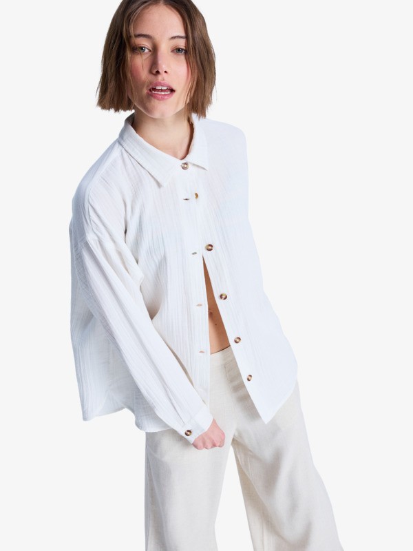 0 Morning Shine - Camisa de manga comprida para Mulher Branco ERJWT03739 Roxy