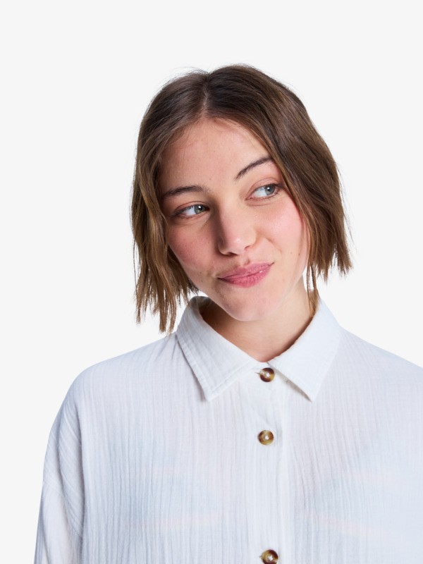 2 Morning Shine - Camisa de manga comprida para Mulher Branco ERJWT03739 Roxy