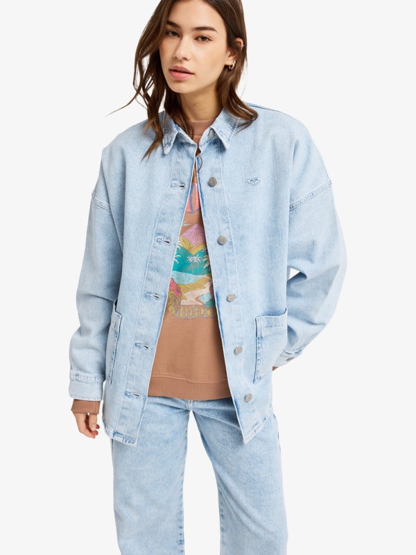 6 Kick Back Washed Bleu ERJWT03750 Roxy