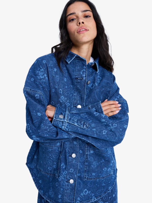 0 Kick Back Washed - Surchemise pour Femme Bleu ERJWT03750 Roxy