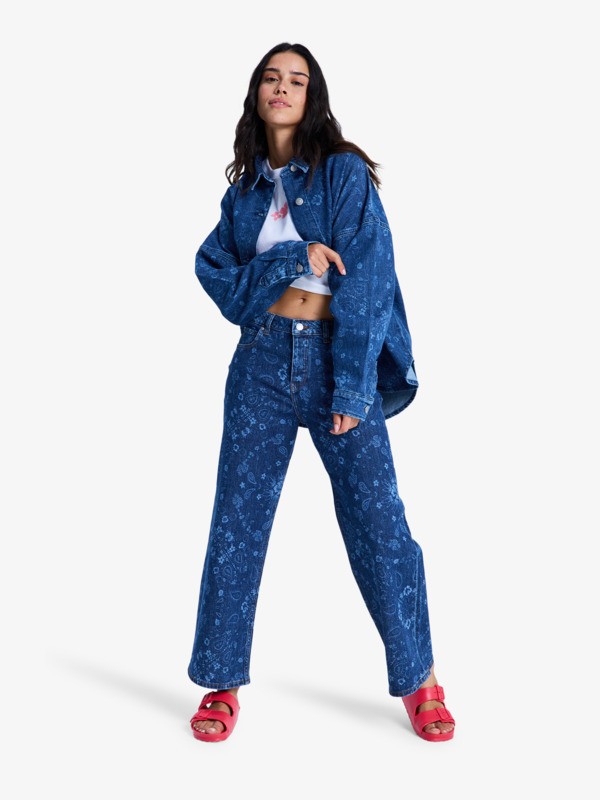 6 Kick Back Washed - Surchemise pour Femme Bleu ERJWT03750 Roxy