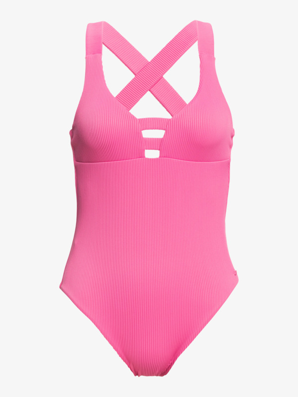 7 Roxy Love Rib Asia - Maillot une pièce pour Femme Rose ERJX103414 Roxy