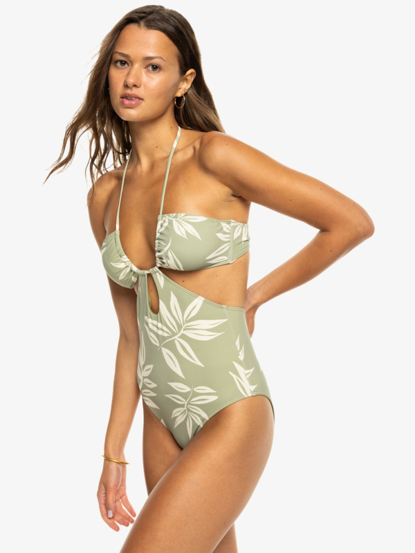 1 Beach Classics Fashion  - Bañador de una pieza para Mujer Verde ERJX103654 Roxy