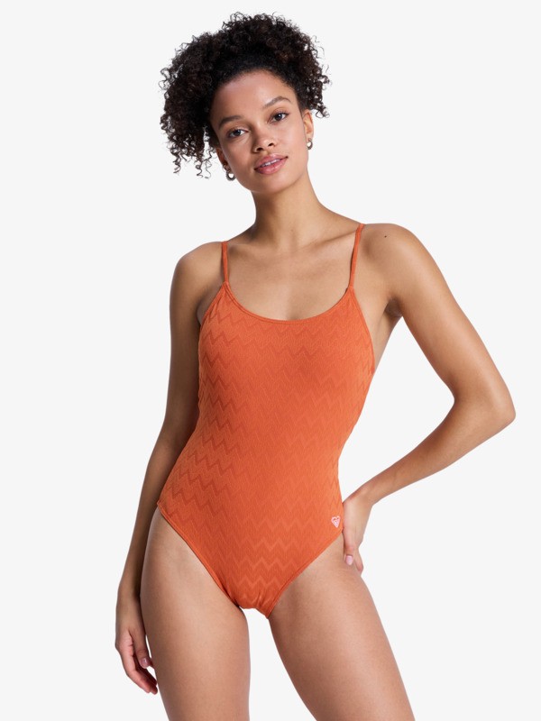 0 Current Coolness - Eendelig Badpak voor Dames Orange ERJX103706 Roxy