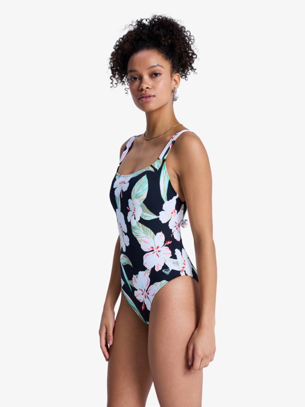 1 Printed Essentials - Ba&ntilde;ador entero para mujer Negro ERJX103807 Roxy