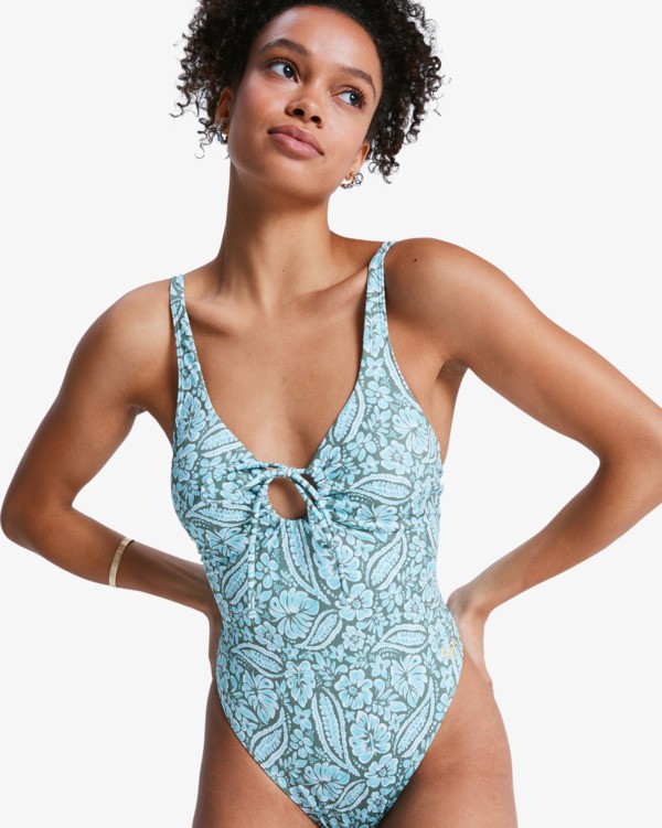 6 Wildside Paisley - One-Piece Swimsuit for Women Green ERJX103810 Roxy