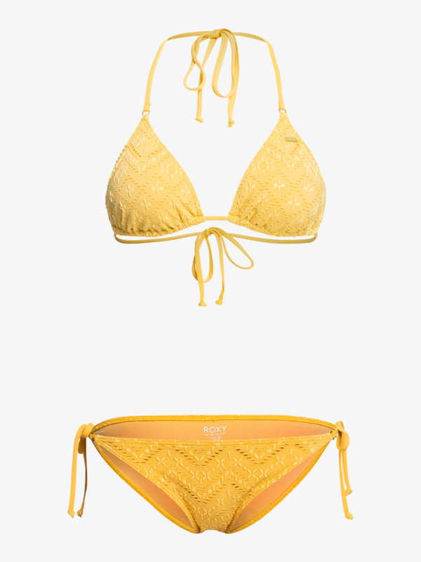 3 Quiet Beauty - Bikini triangolare Tiki da Donna Yellow ERJX203472 Roxy