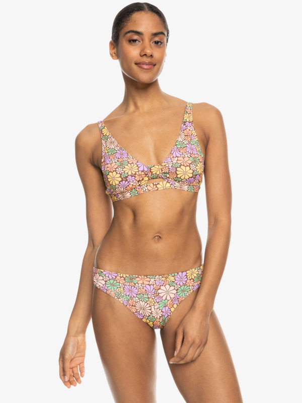 Camisole Femme Avec Soutien-gorge Intégré – Imprimé Fleuri, Léger, Confortable – Style Y2K, Ourlet Fendu