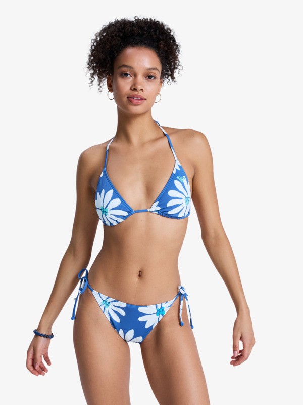0 Printed Essentials Tiki Tri - Two Piece Tiki Tri Bikini Set for Women Blue ERJX203596 Roxy