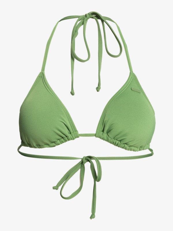 4 Beach Classics - Tiki Tri Bikini Top for Women Green ERJX304060 Roxy