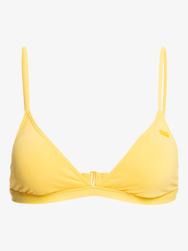 6 Beach Classics - Fixed Tri Bikini Top for Women Yellow ERJX304068 Roxy