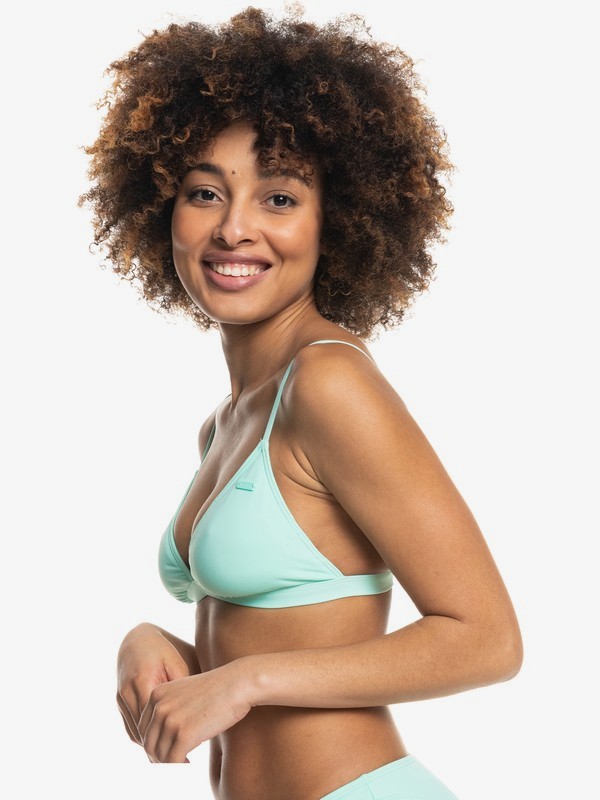 1 Beach Classics - Fixed Tri Bikini Top for Women Green ERJX304068 Roxy