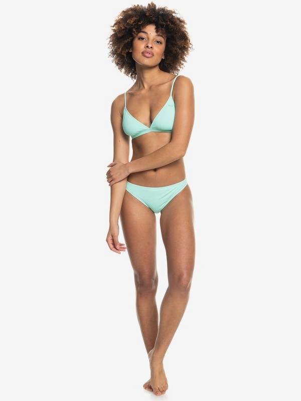 2 Beach Classics - Fixed Tri Bikini Top for Women Green ERJX304068 Roxy