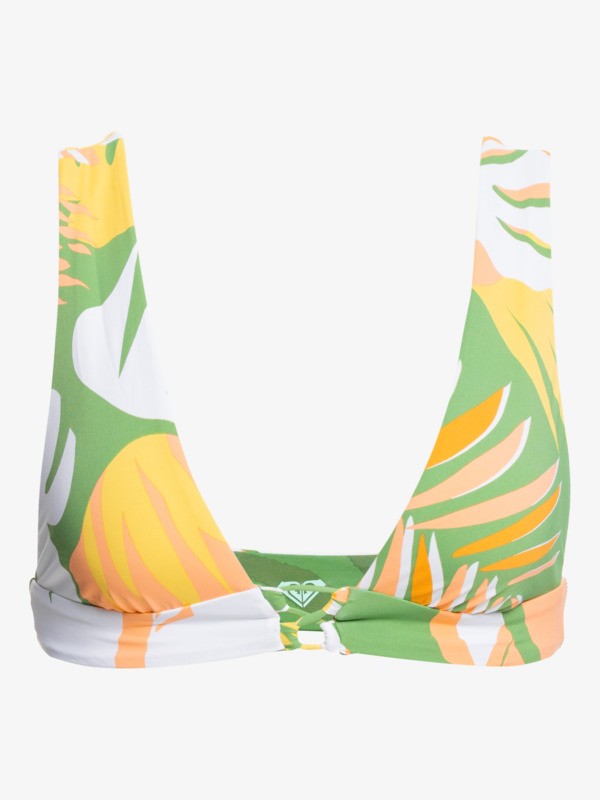 8 Wildflowers - Haut de bikini triangle allongé réversible pour Femme Vert ERJX304424 Roxy