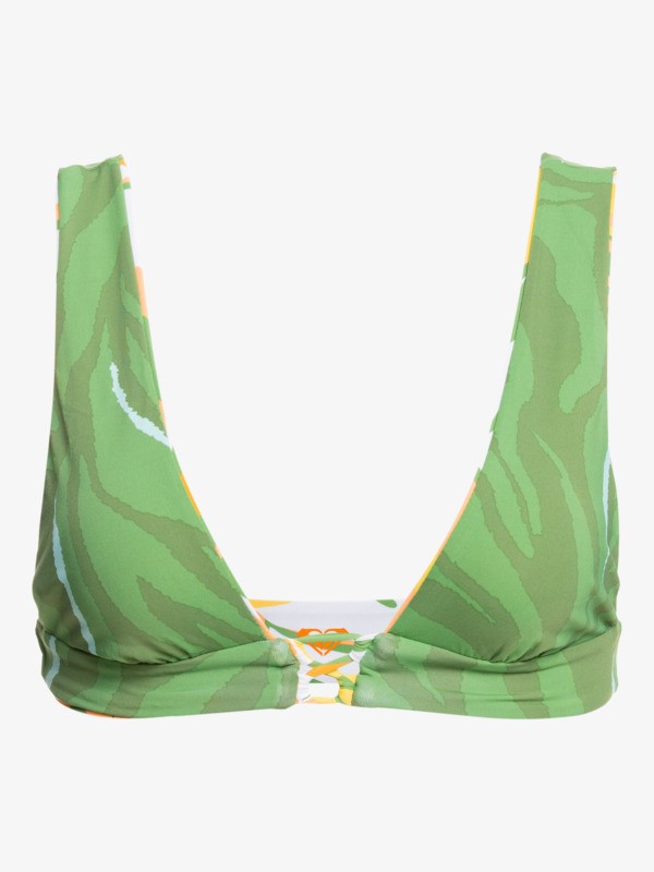 9 Wildflowers - Haut de bikini triangle allongé réversible pour Femme Vert ERJX304424 Roxy