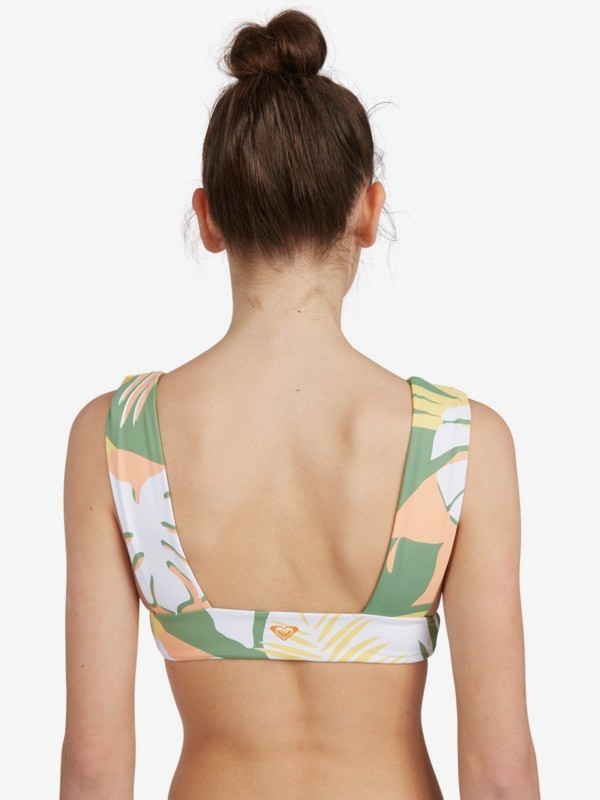 6 Wildflowers - Haut de bikini triangle allongé réversible pour Femme Vert ERJX304424 Roxy