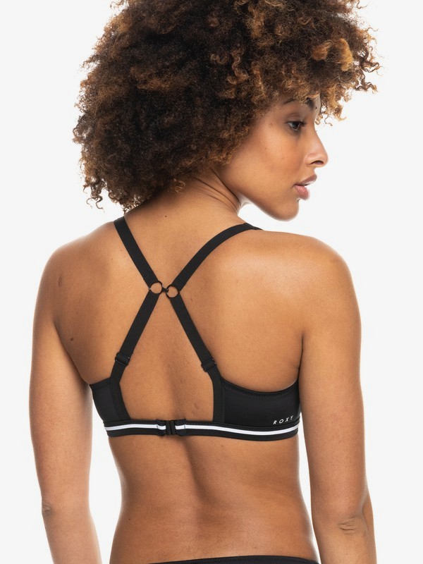 3 Roxy Active D-Cup - Top de Bikini para Mujer Negro ERJX304532 Roxy