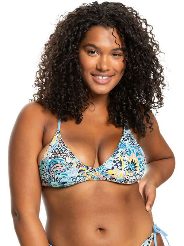 Marine Bloom 2021 Athletic Tri Bikini Top for Women Roxy