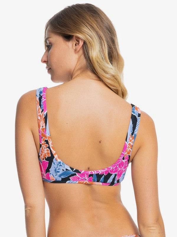 6 Tropical Oasis - Top de Bikini Bralette con Fruncidos para Mujer  ERJX304581 Roxy