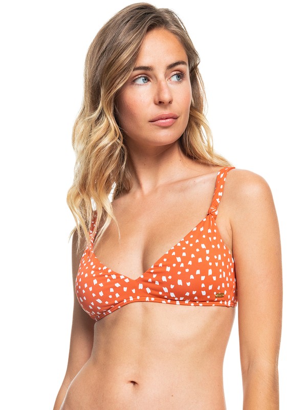2 Tropical Oasis - Top de Bikini Triangular con Nudo para Mujer  ERJX304583 Roxy