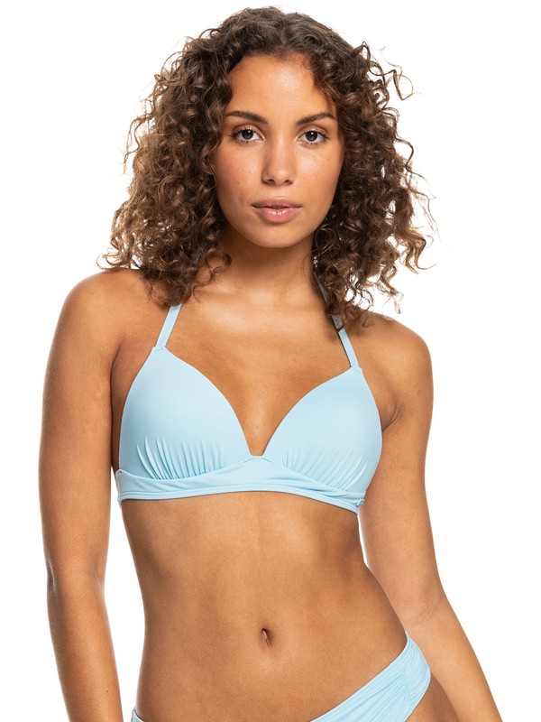 0 Beach Classics - Haut de bikini triangle moulé pour Femme Bleu ERJX304592 Roxy